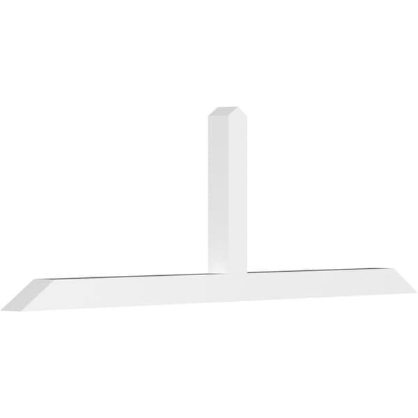 Ekena Millwork Portland Architectural Grade PVC Gable Bracket, 84"W x 28"H x 4"D x 4"F, 8/12 Pitch GBP084X28X0404POR00 - main